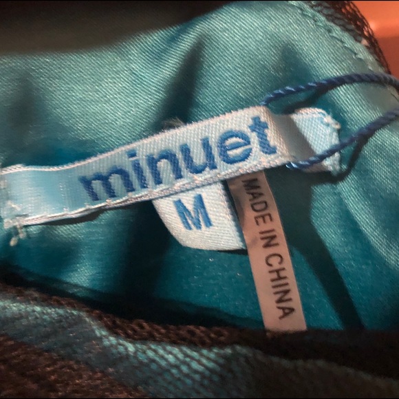 Teal and black dress. - Picture 2 of 2